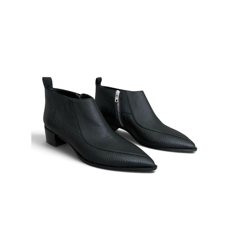 Everlane The Boss Boot Pebbled Black Pointed Toe Ankle Boots Womens 8.5 $229